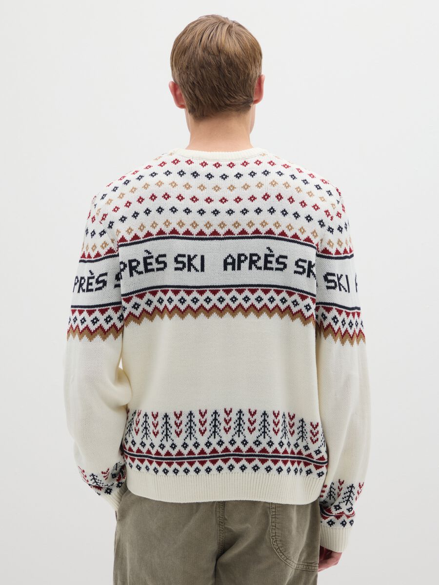 Multicolour regular fit pullover with jacquard knit_3