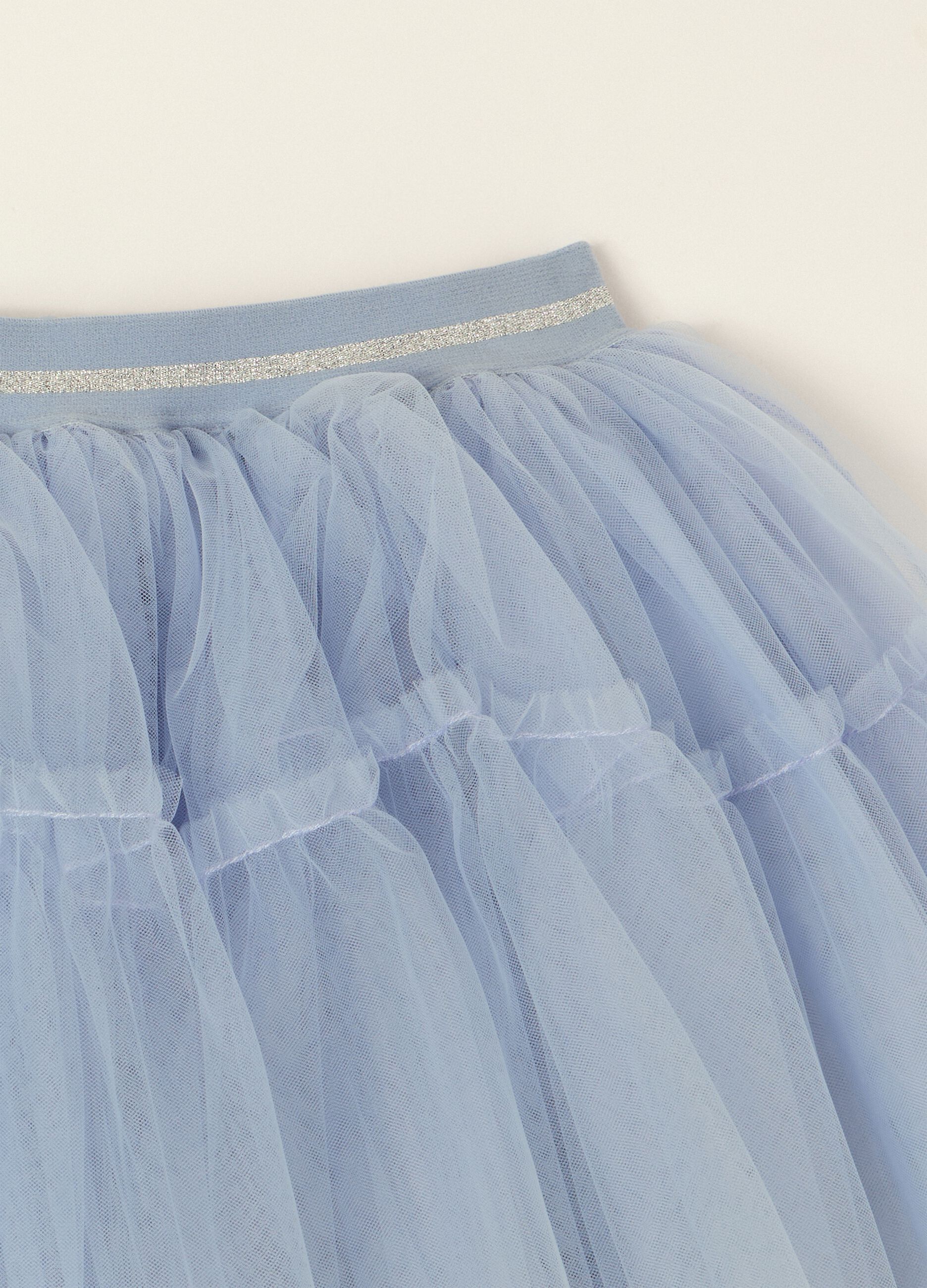 Blue tulle skirt for baby girl