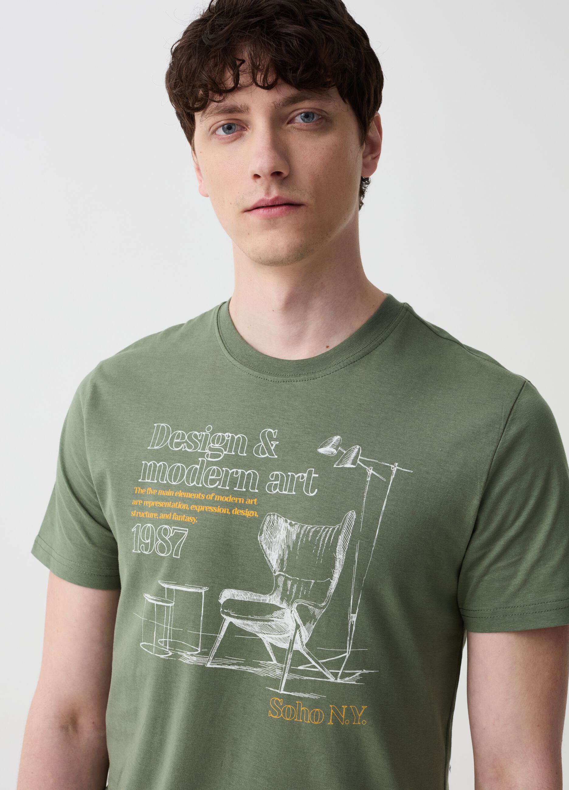 Camiseta de algodón con estampado diseño
