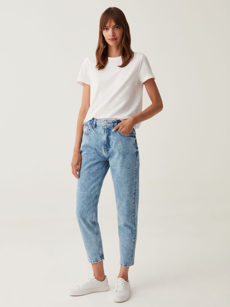 Five-pocket mum slim fit jeans_0