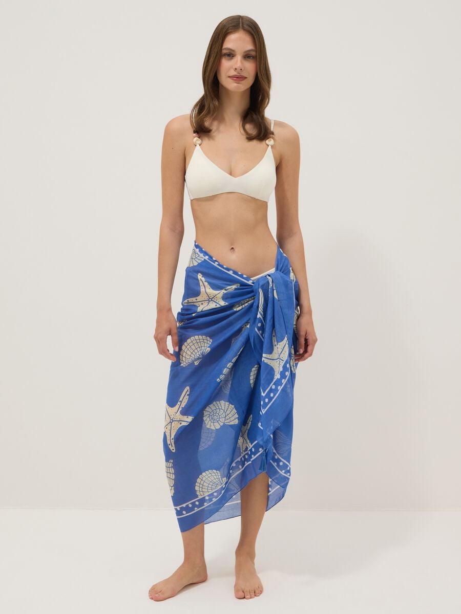 Blue pure cotton pareo_1