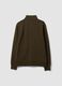 Green cotton-blend regular-fit sweatshirt with zip and crew neck_2