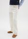 Girls' White Baggy Trousers in Pure Cotton_2