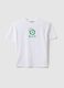 Camiseta branca infantil oversized de algod&atilde;o puro com log&oacute;tipo Boston Celtics_3