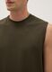 Green regular fit cotton blend vest_3