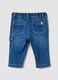 Blaue Baby-Hose aus Stretch-Baumwolle mit Cargo-Tasche_1