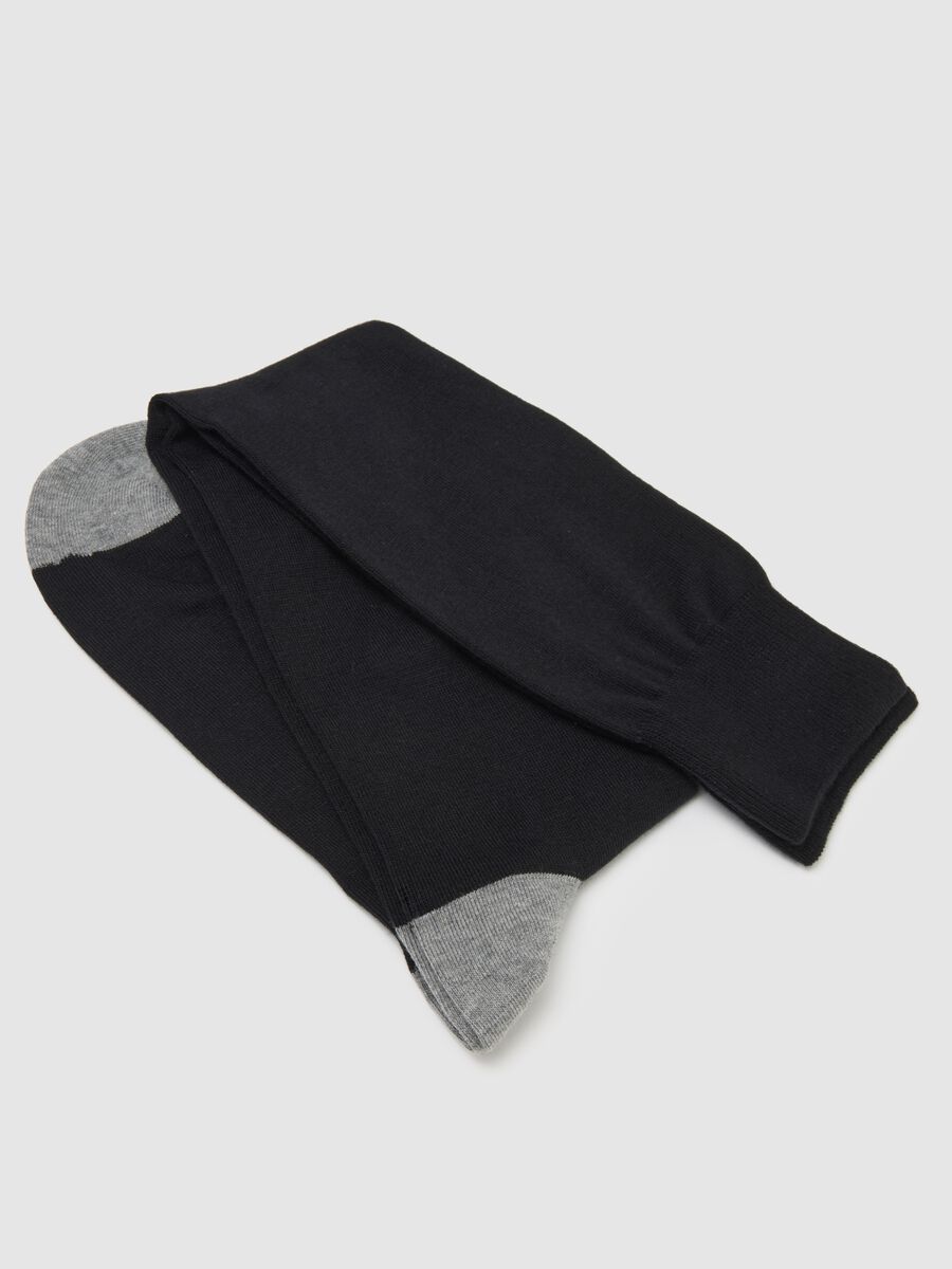 Multicolour Stretch Cotton Long Socks Two-Pack_1