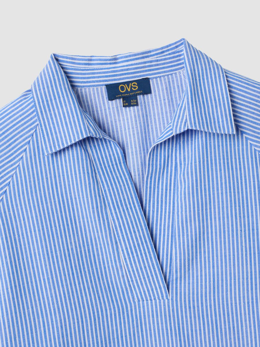 Blue striped pure cotton kaftan_5