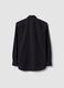 Camicia nera slim fit con colletto classico easy iron_5