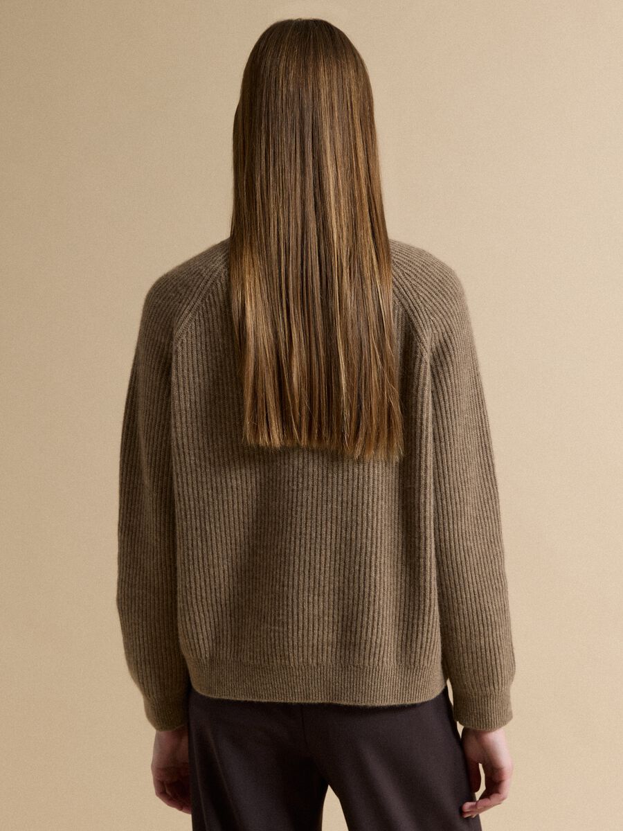 Brown pure cashmere oversized jumper_3