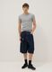Grey slim fit stretch cotton T-shirt_1