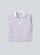 Violettes &auml;rmelloses ALTAVIA COURT Poloshirt aus Stretch-Baumwolle mit klassischem Kragen_4