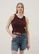 Top castanho justo em mistura de viscose_2