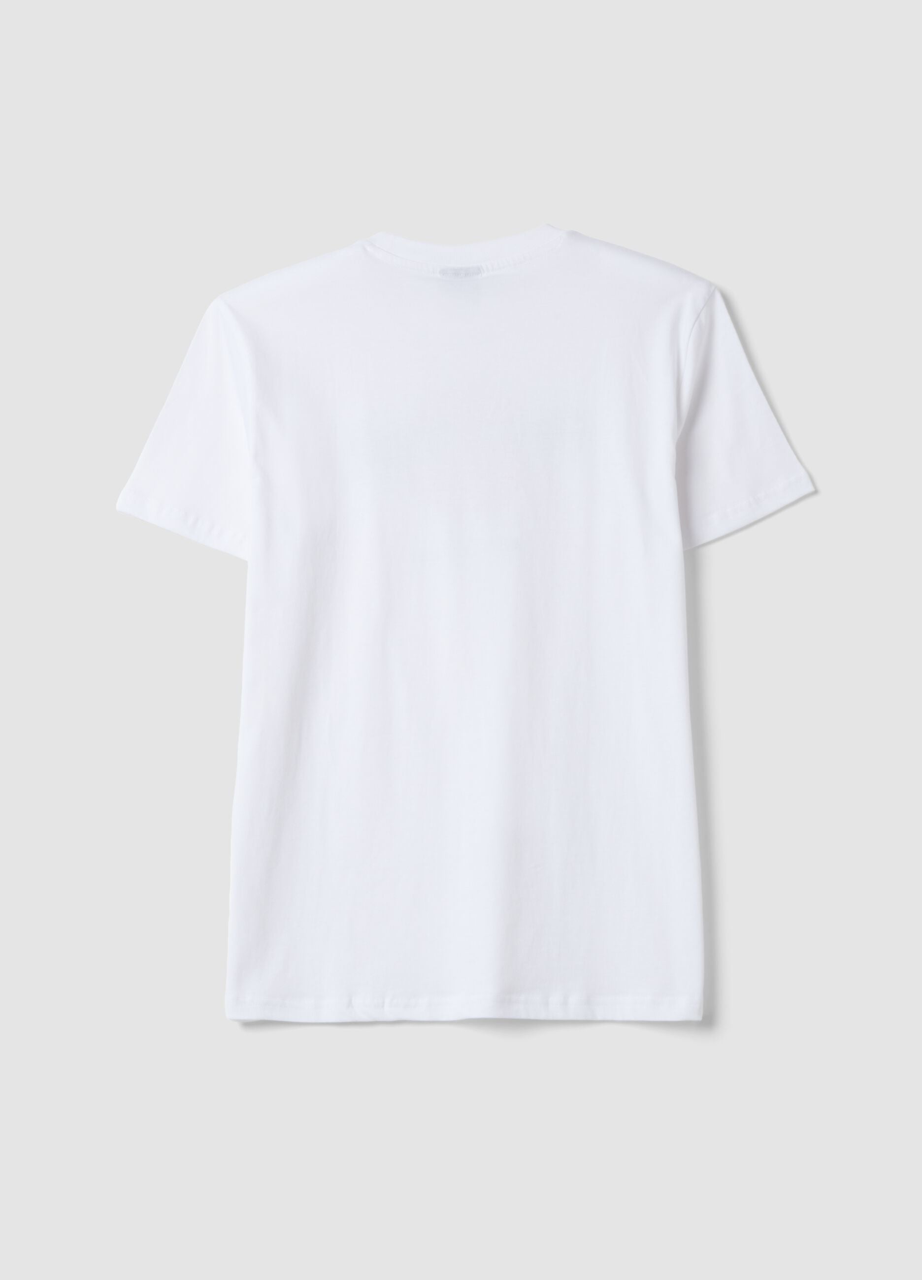 Wei&szlig;es T-Shirt aus reiner Baumwolle mit Print