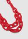 Red Glass Necklace with Braided Texture_1