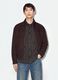 Giacca cropped marrone imbottita con zip over fit_0