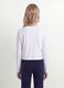 Girls&rsquo; pure cotton white T-shirt with ribbed crew neck_3