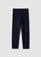 Leggings skinny azuis em algod&atilde;o org&acirc;nico el&aacute;stico para menina_1