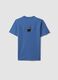 Jungen Regular Fit T-Shirt aus Blauem Baumwolle mit Schriftzug_1