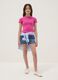 Blaue Denim-Cargo-Shorts f&uuml;r M&auml;dchen aus Stretch-Baumwolle, Slim Fit_0