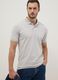 Grey stretchy cotton blend polo regular fit_0