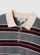 Grey striped wool-blend polo-collar jumper_1