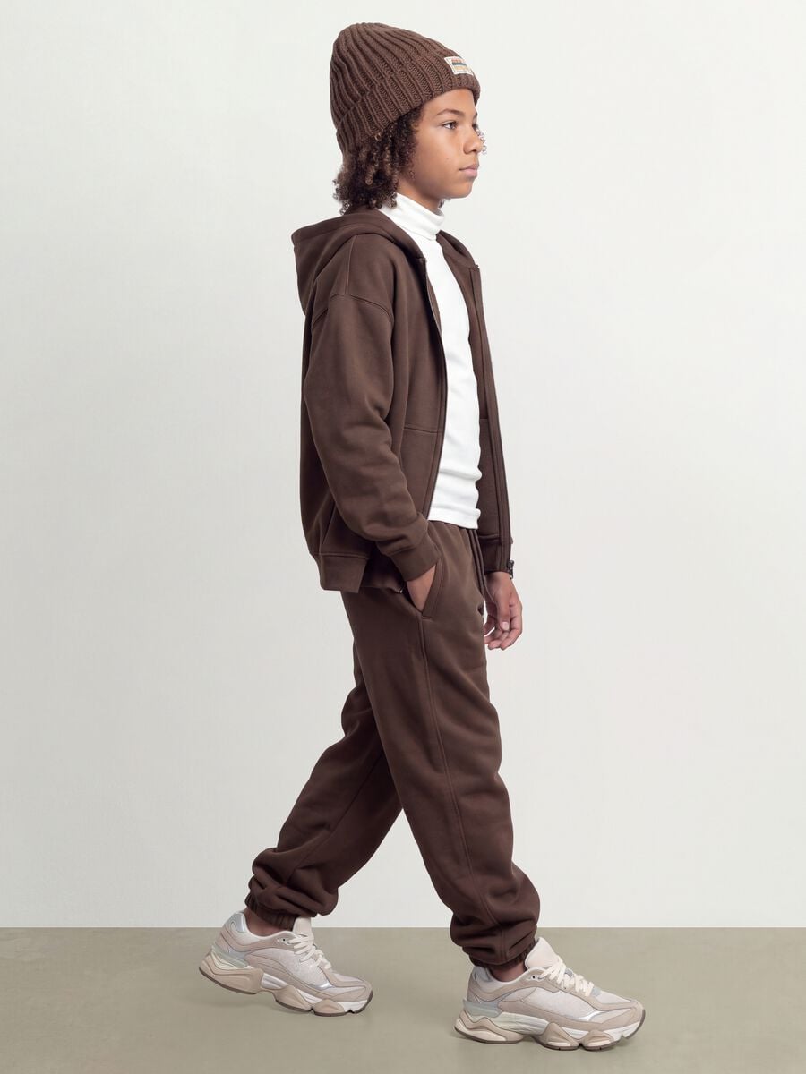 Brown jogger trousers in pure organic cotton_4