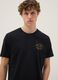 Schwarzes T-Shirt mit Print aus reiner Baumwolle, Regular Fit_3