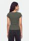 Gr&uuml;nes, figurbetontes T-Shirt aus geripptem Stretch-Baumwollstoff mit Nieten_3