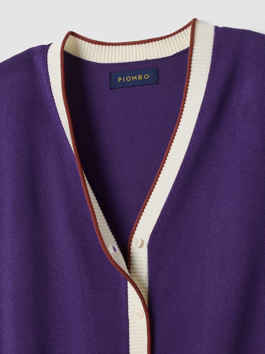 Violette Weste aus Viskosemix in Glattstrick_5