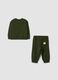 Completo jogging verde in puro cotone con stampa animaletto over fit_1