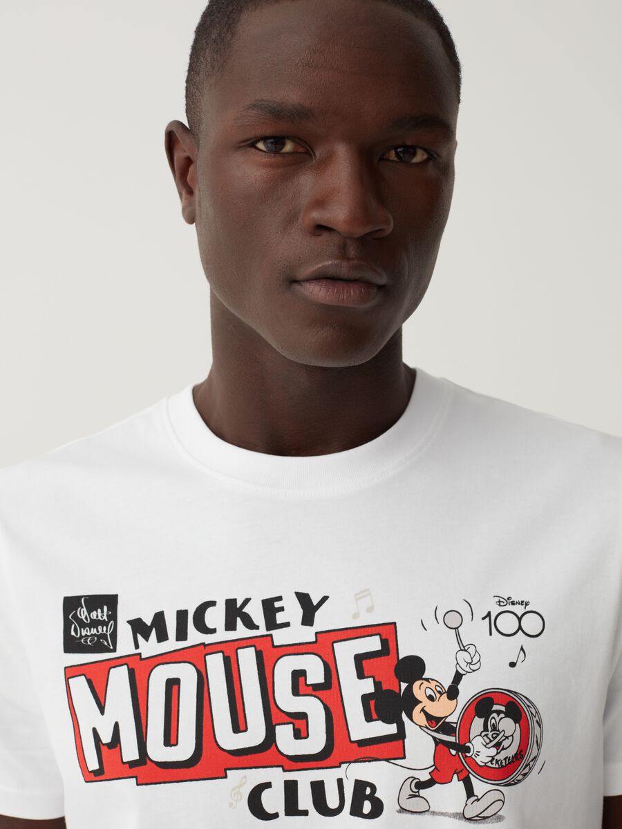 Camiseta de algodón estampado Mickey Club_1