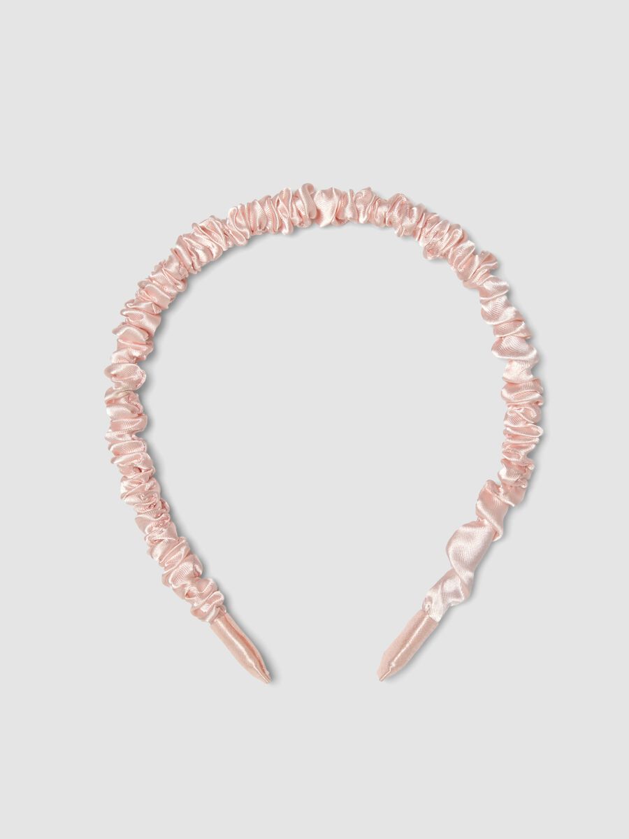 SINCERELY HAIR Bandolete de cetim rosa_0