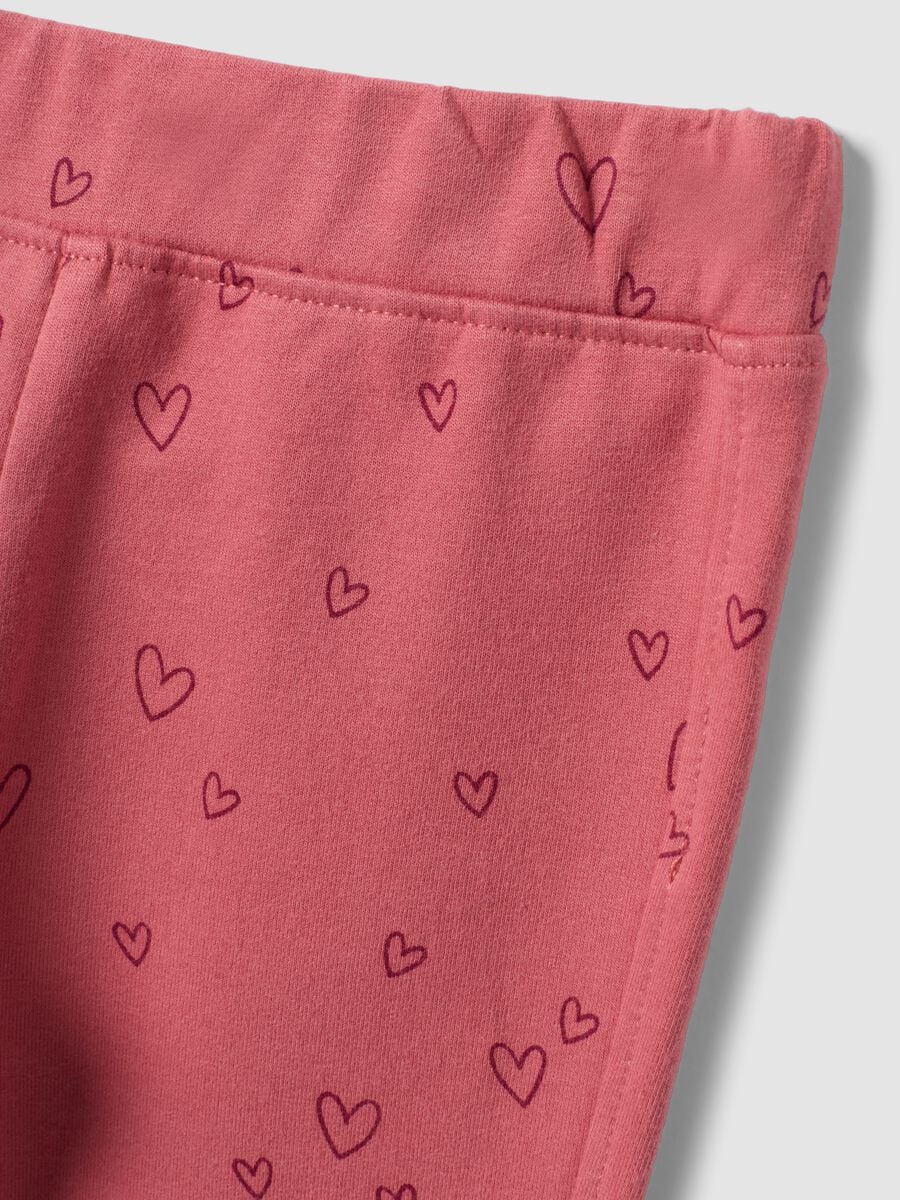 Completo rosa in cotone organico elasticizzato con stampa Aristogatti_2