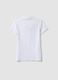 White stretch cotton polo shirt with open V-neck, regular fit_5