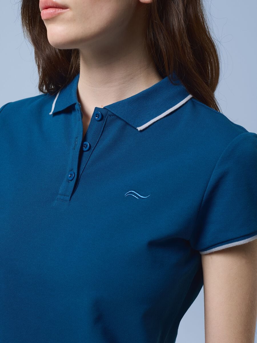 Blaues Poloshirt ALTAVIA SAILING aus Stretch-Baumwolle_3
