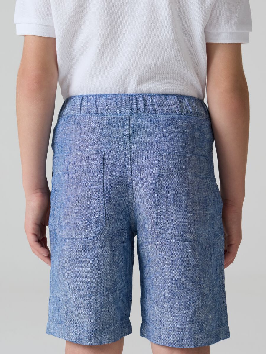Linen Bermuda shorts with pockets_2