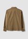 Beige pure cotton poplin shirt with oversized fit_2