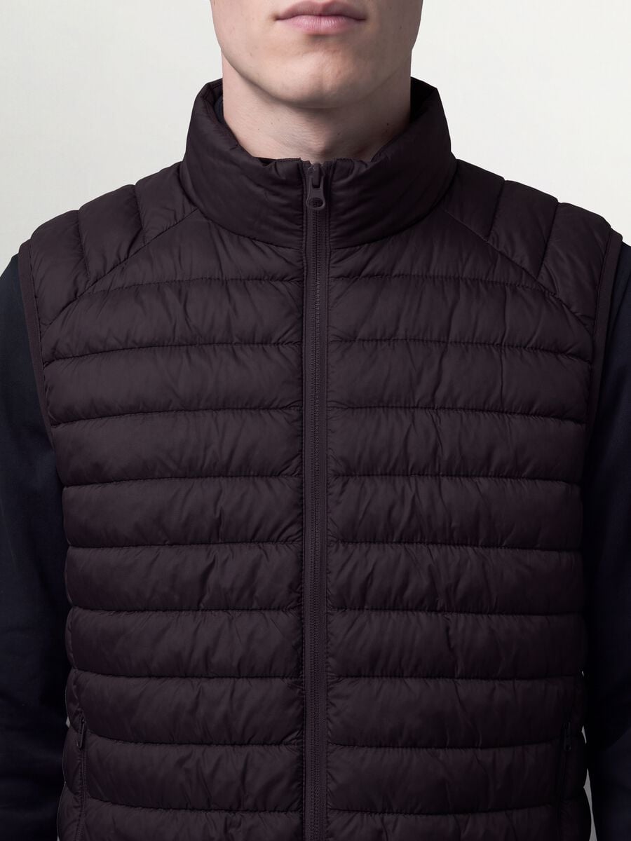 Violette Ultralight Steppweste mit Rei&szlig;verschluss_3