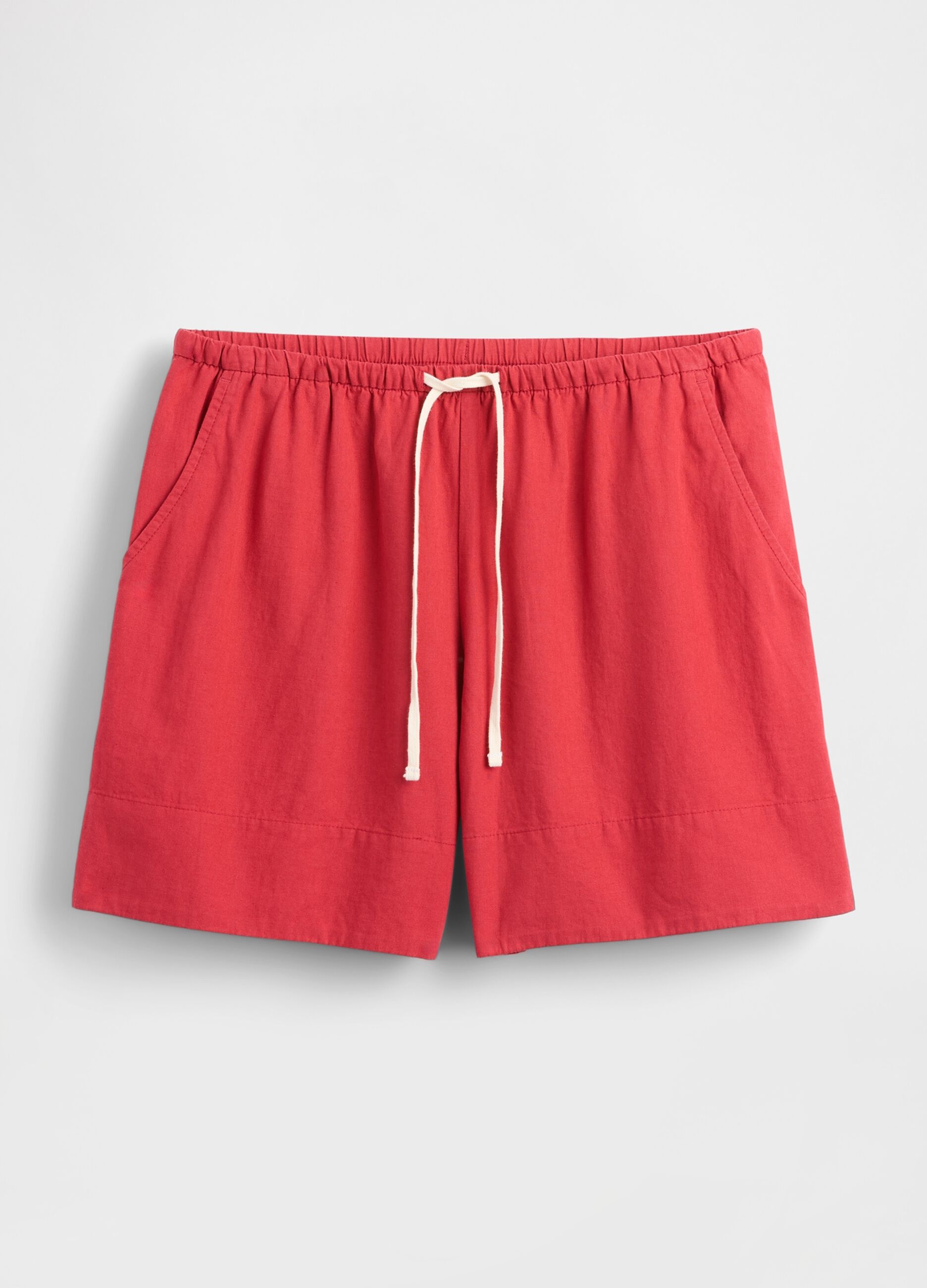 Linen and viscose blend shorts