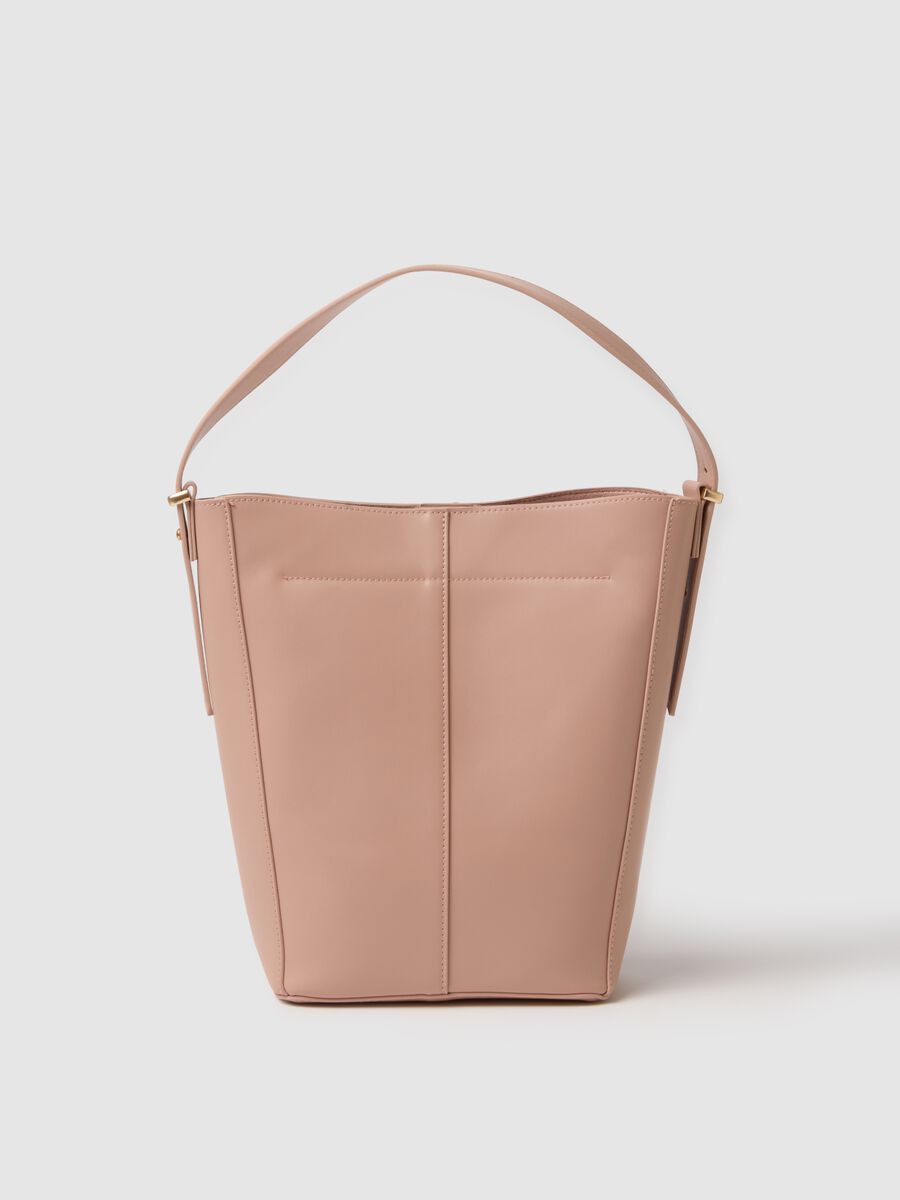 Pink bucket bag with gold details_1