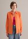 Orange pure linen regular fit shirt_2
