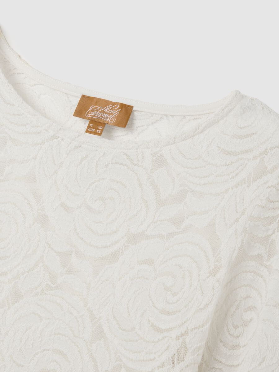 Cream Lace Maternity Long Sleeve Top_5