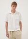 White short-sleeve pure cotton shirt_0