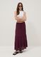 Long purple skirt in pure viscose_0