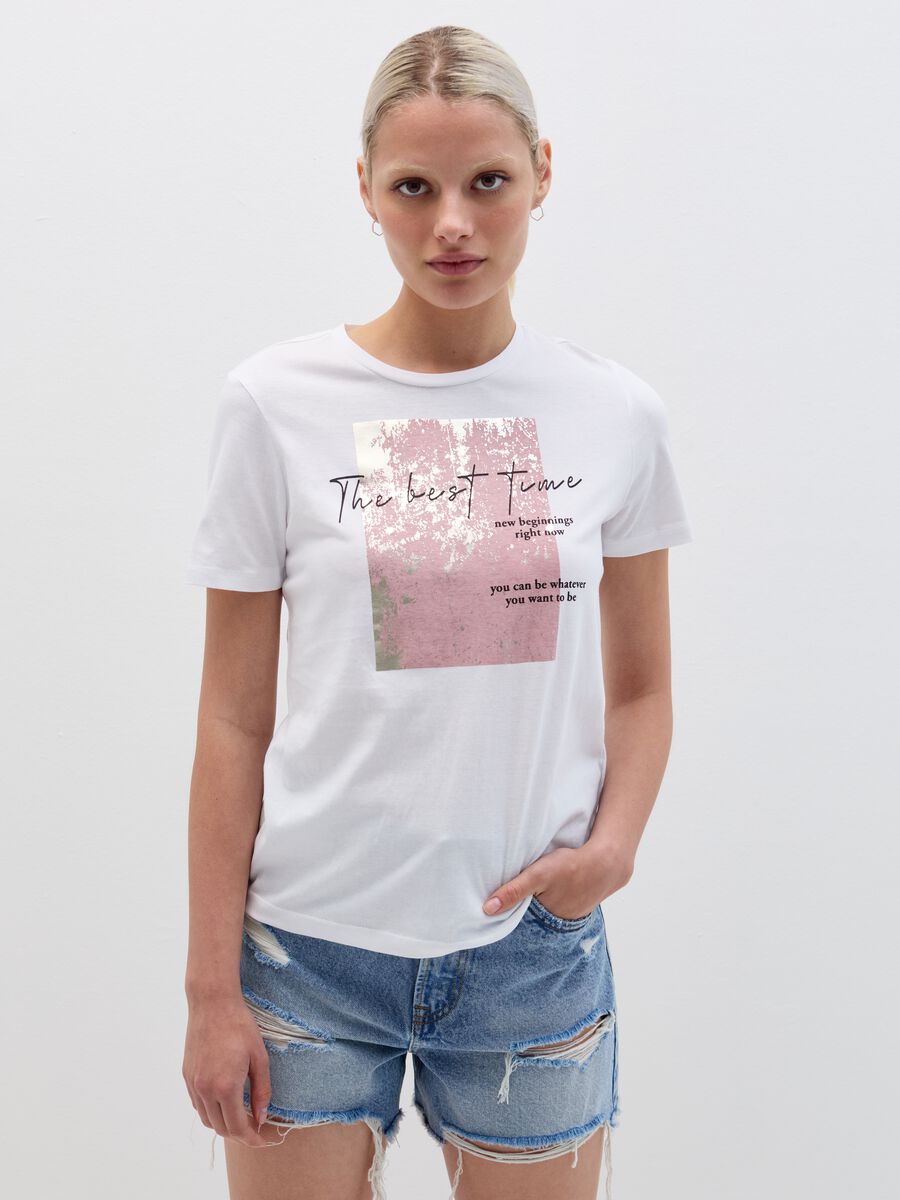 T-shirt con stampa in foil_0