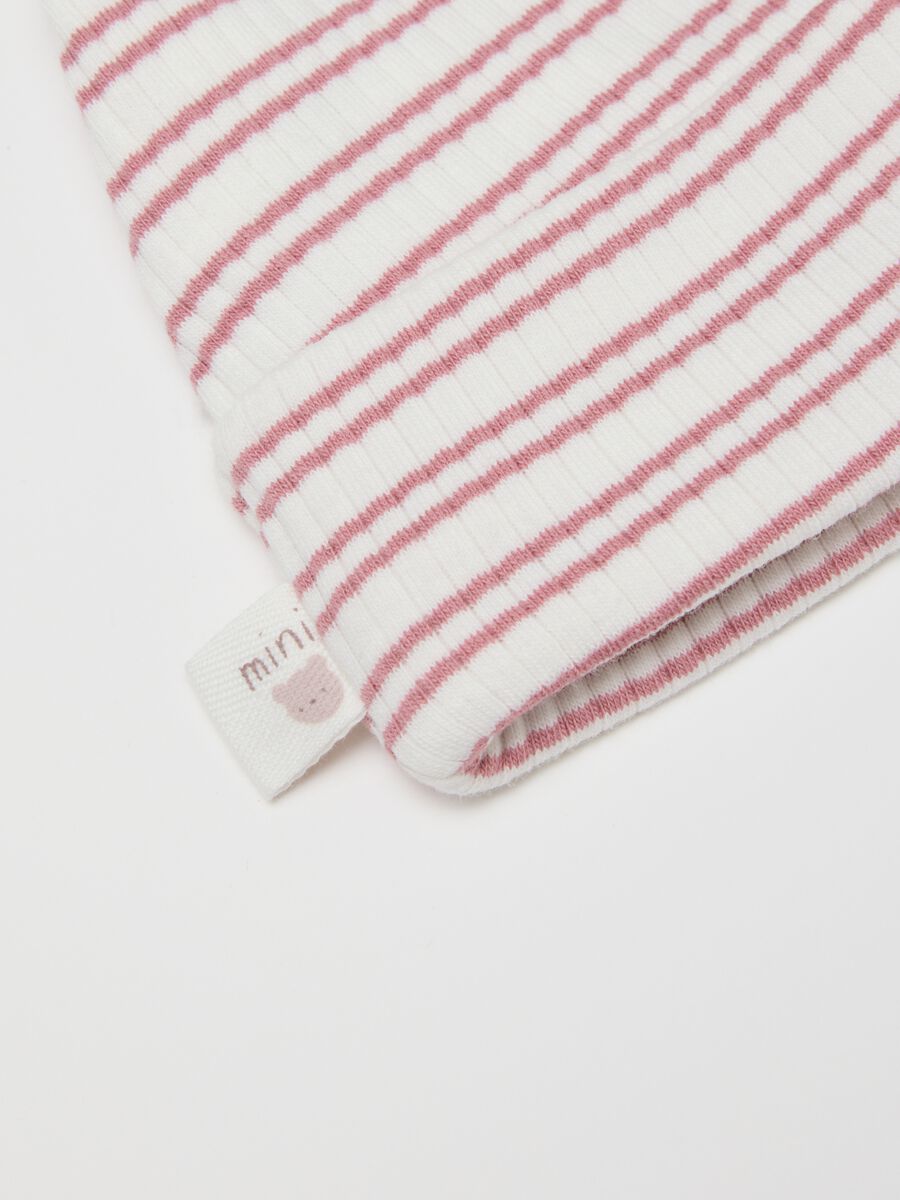 Multicolour Striped Baby Hat in Stretch Cotton_1