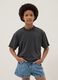 Grey pure cotton oversized fit girl&rsquo;s t-shirt_0