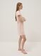 Pink pure cotton nightdress regular fit with Henley neckline_1
