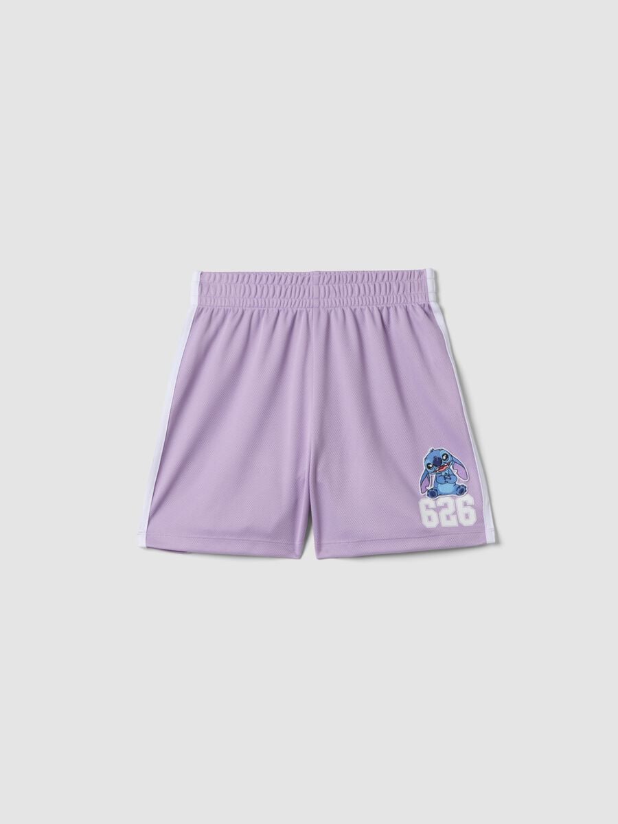Sportliche violette Shorts mit Seitenstreifen f&uuml;r M&auml;dchen_3